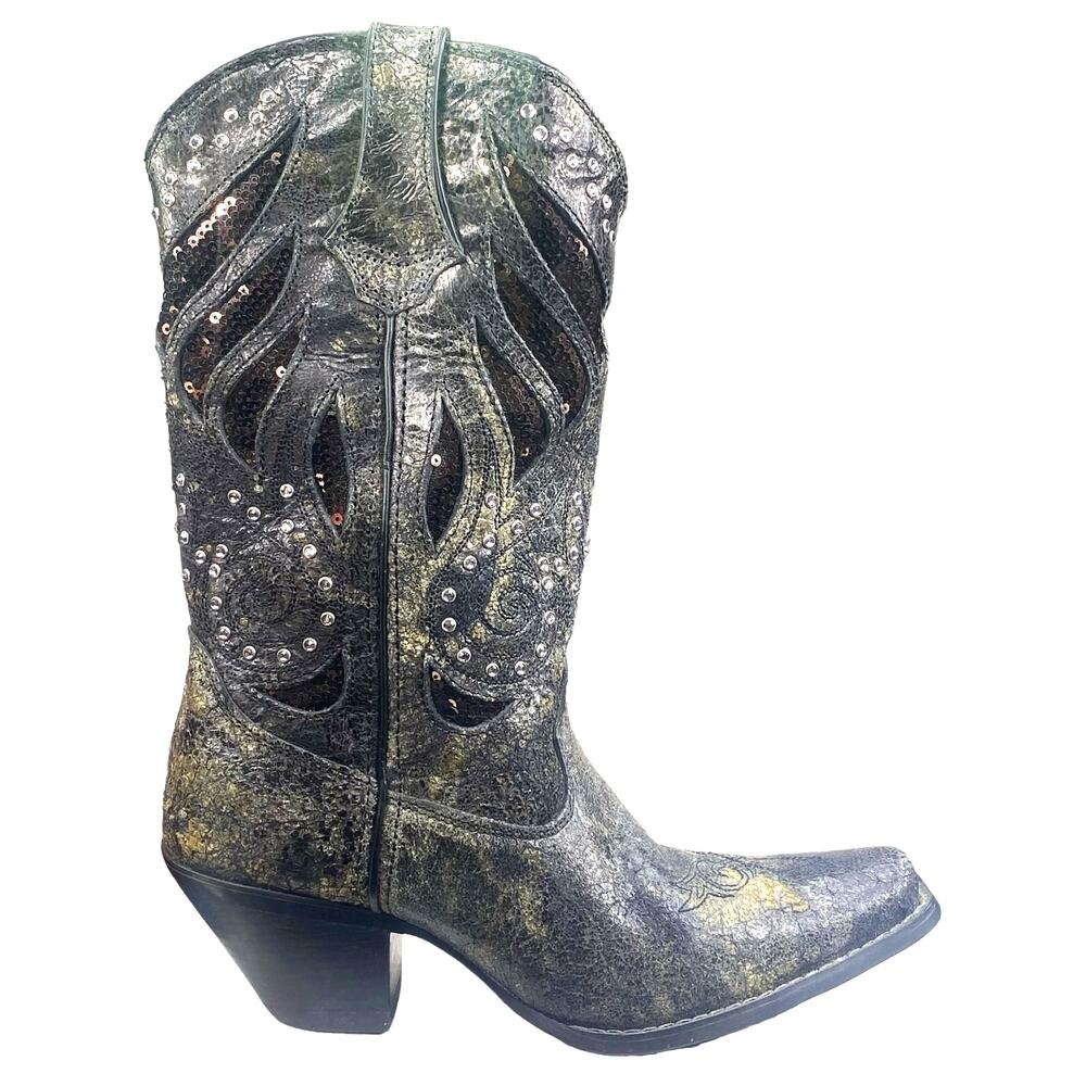 Durango Women’s Crush Black Bling Western Cowgirl Boot Size US 8.5